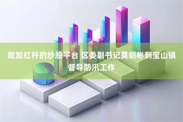 能加杠杆的炒股平台 区委副书记莫剑彬到宝山镇督导防汛工作